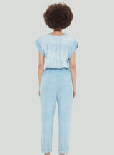 DEX Button Front Jumpsuit - Chambray