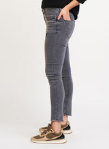 Dex Lexi Mid Rise Skinny Jeans - Charcoal Wash