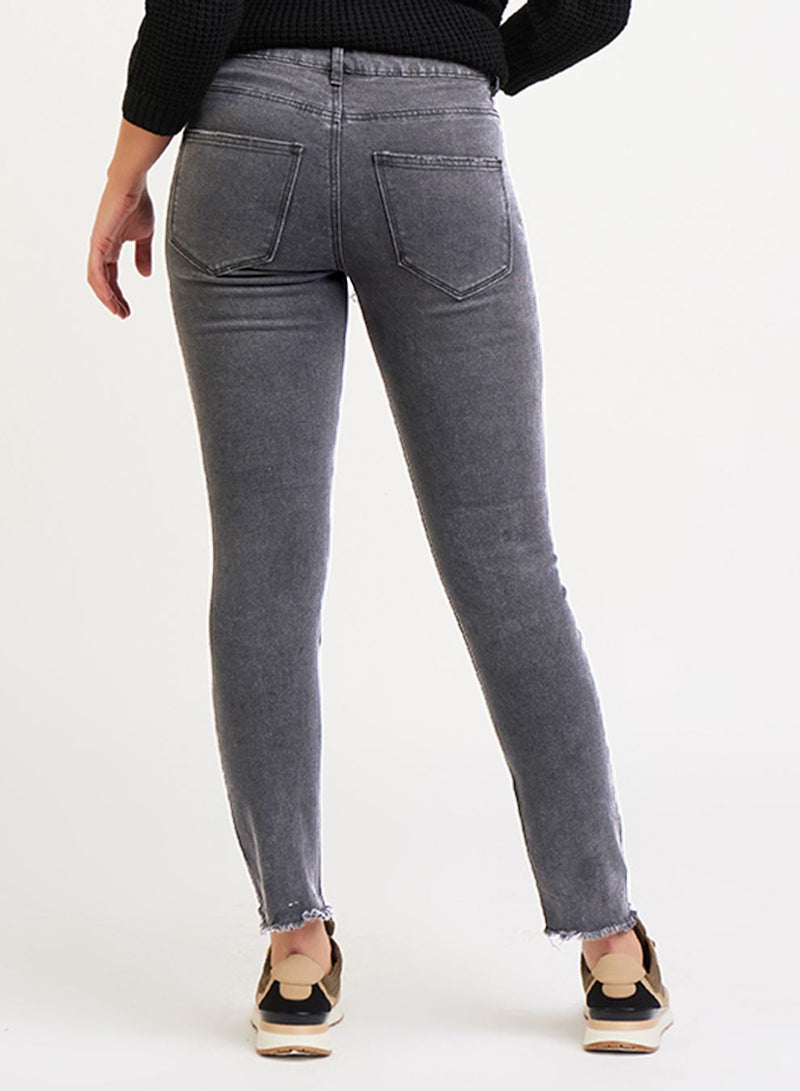 Dex Lexi Mid Rise Skinny Jeans - Charcoal Wash