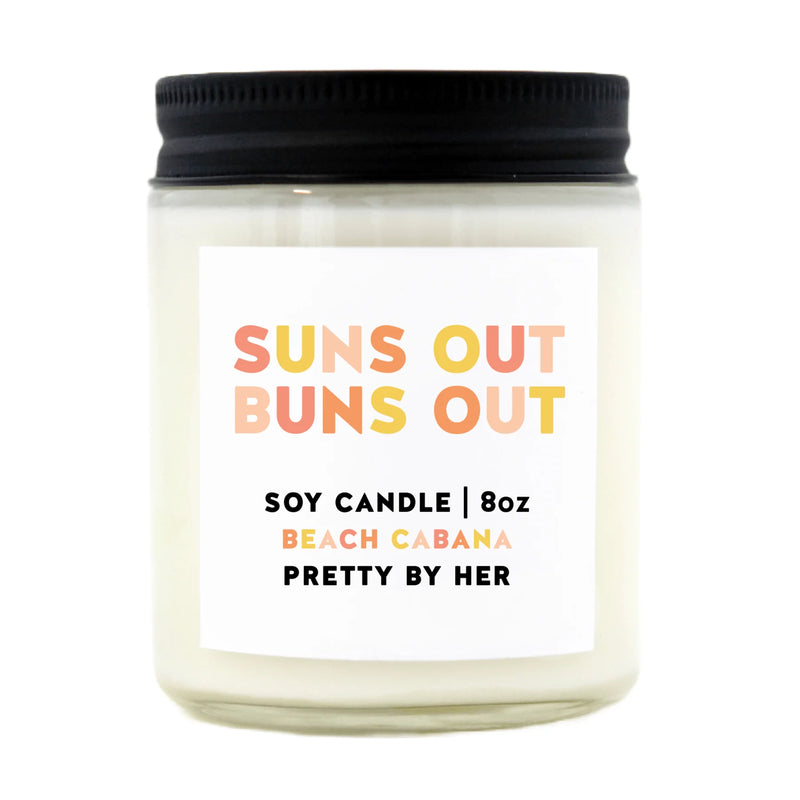Suns Out Buns Out Candle